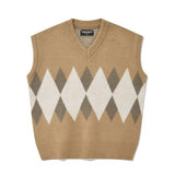 セイントペイン(SAINTPAIN)    SP DIAMOND JACQUARD VEST-BEIGE