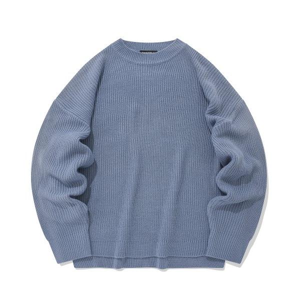 セイントペイン(SAINTPAIN)    SP OVERSIZE SIDE SLITS KNIT-ASH BLUE
