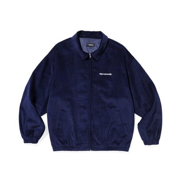 mahagrid (マハグリッド)     CORDUROY HARRINGTON JACKET NAVY(MG2CFMB941A)
