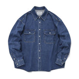 セイントペイン(SAINTPAIN) SP BUTTON DOWN DENIM OVER SHIRTS-BLUE