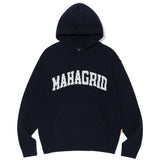 mahagrid (マハグリッド)     VARSITY LOGO KNIT HOODIE NAVY(MG2CFMK630A)