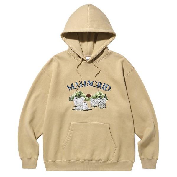 mahagrid (マハグリッド)     SAMOYED HOODIE BEIGE(MG2CFMM418A)