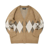 セイントペイン(SAINTPAIN)    SP DIAMOND JACQUARD CARDIGAN-BEIGE