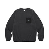 mahagrid (マハグリッド)     FLEECE POCKET CREWNECK CHARCOAL(MG2CFMM465A)