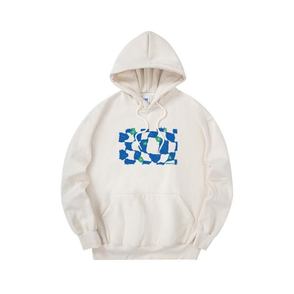 RADINEO (ラディネオ)  CHECK FLOWER HOODIE CREAM