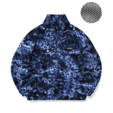 セイントペイン(SAINTPAIN)    SP HEAT LINING FLEECE HALF ZIPUP-BLUE TIEDYE