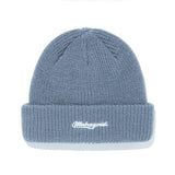 mahagrid (マハグリッド)     SCRIPT LOGO SHORT BEANIE BLUE(MG2CFMAB24A)