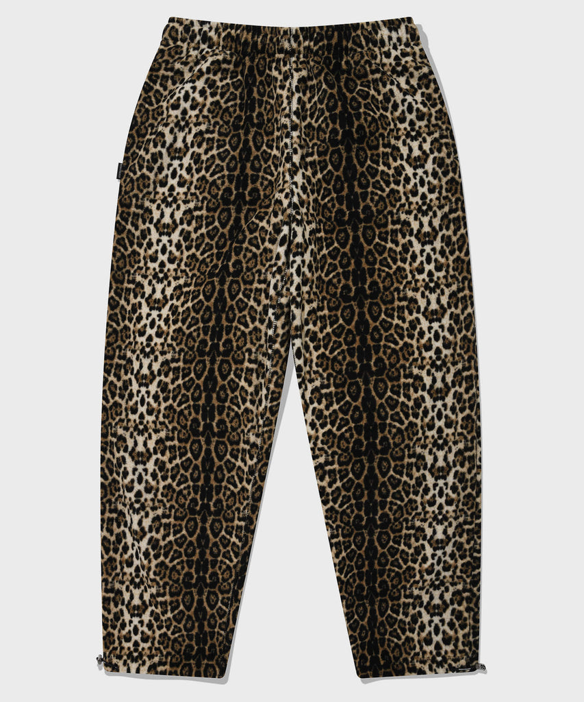 セイントペイン(SAINTPAIN)  SP LEOPARD FLEECE TRAINING PANTS-BEIGE