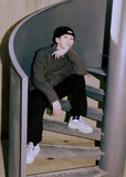 オベルー(OVERR) ESSAY.5 FLEECE ZIP-UP KHAKI JACKET