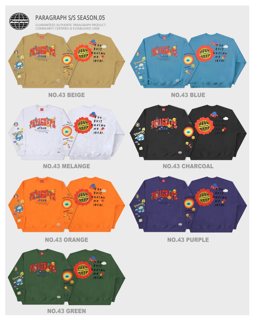 Paragraph ( パラグラフ )  21FW SMILE HAPPY SWEATSHIRT No.43