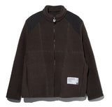 オベルー(OVERR) ESSAY.5 FLEECE ZIP-UP KHAKI JACKET