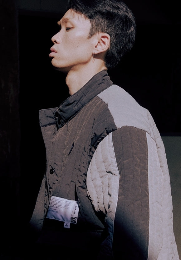 オベルー(OVERR) ESSAY.5 STRIPE QUILTING JACKET