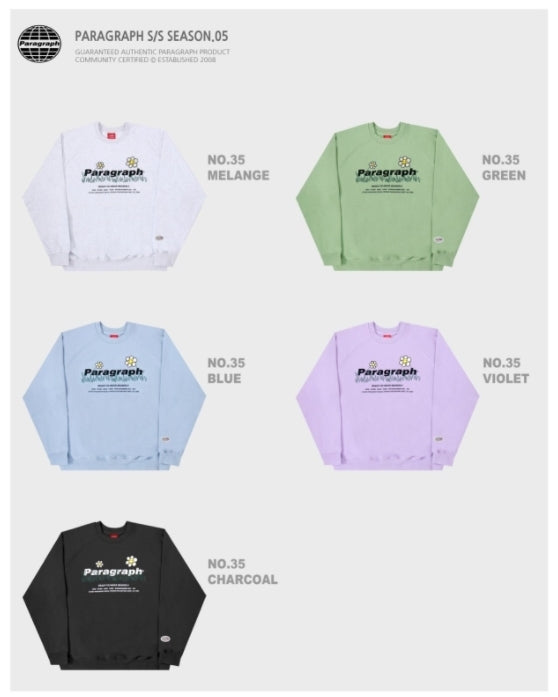Paragraph ( パラグラフ )  FLOWER EMBROIDERY SWEATSHIRT No.35