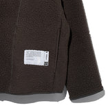 オベルー(OVERR) ESSAY.5 FLEECE ZIP-UP KHAKI JACKET