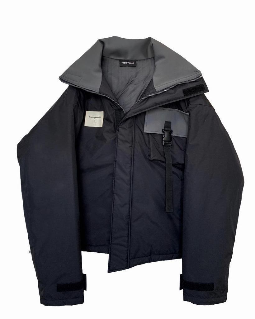 トレンディウビ(Trendywoobi) Unbalance Neck parka