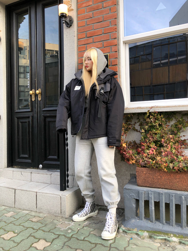 トレンディウビ(Trendywoobi) Unbalance Neck parka