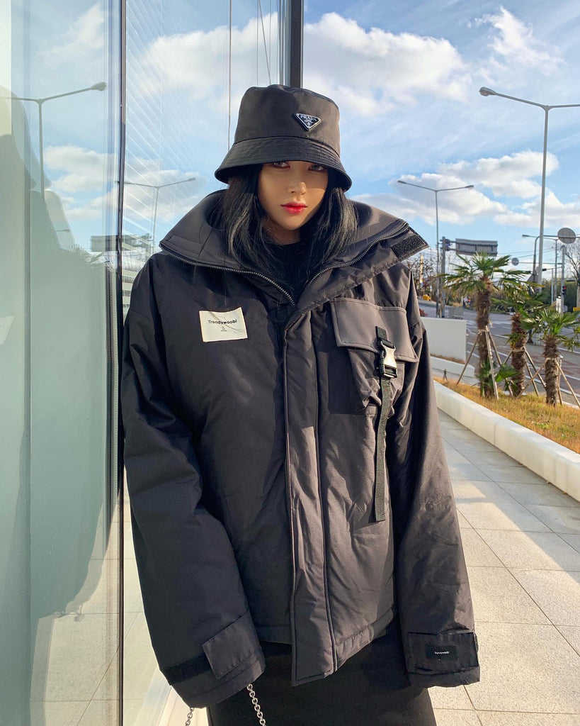 トレンディウビ(Trendywoobi) Unbalance Neck parka