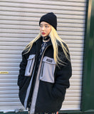 トレンディウビ(Trendywoobi) oversize fleece jacket Black
