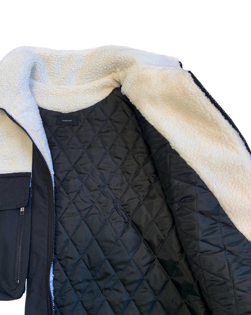トレンディウビ(Trendywoobi) oversize fleece jacket Ivory