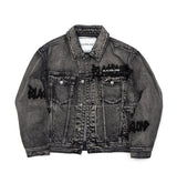 ブラックブロンド(BLACKBLOND) BBD Graffiti Metal Logo Denim Jacket (Vintage Black)