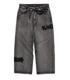 ブラックブロンド(BLACKBLOND) BBD Graffiti Metal Logo Denim Pants (Vintage Black)