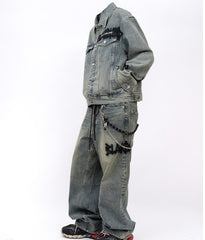 ブラックブロンド(BLACKBLOND) BBD Graffiti Metal Logo Denim