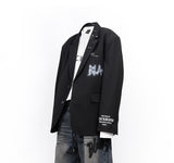 ブラックブロンド(BLACKBLOND) BBD Graffiti Logo Piercing Blazer (Black)