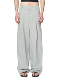 レイブレス(LABELESS)  GRAY TUCKED SWEATPANTS