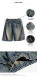 パーステップ(PERSTEP) Rain Slub Denim Half Pants 1種 JUSP4642