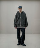 エズカートン(EZKATON) Inverted Crop Hood Zip-Up 1種 SHOT6659