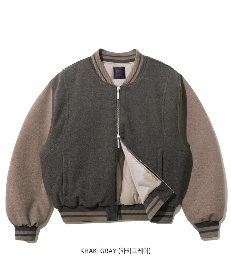 エズカートン(EZKATON) Woolen Varsity Jacket 1種 SHOT6672