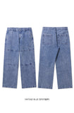 エズカートン(EZKATON) Bleach Washing Wide Denim Pants 1種 SHLP6708