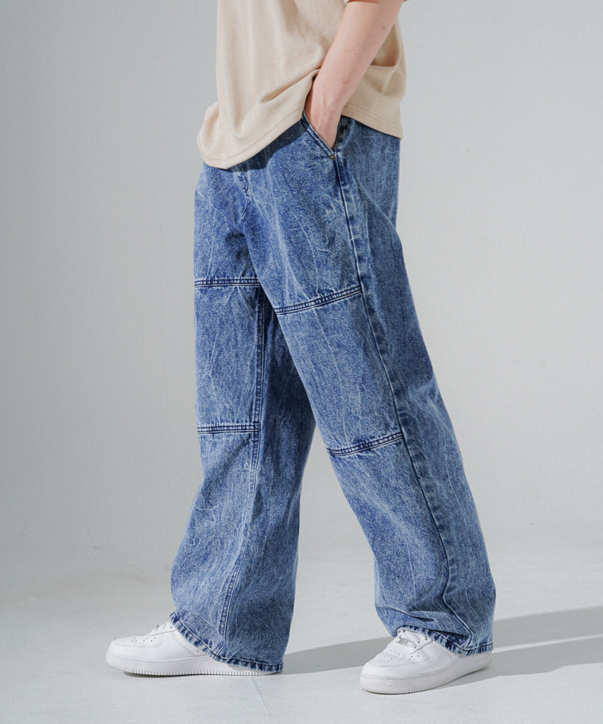 エズカートン(EZKATON) Bleach Washing Wide Denim Pants 1種 SHLP6708