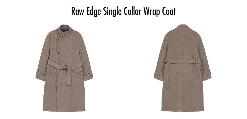 アジョバイアジョ(AJOBYAJO) Raw Edge Single Collar Wrap Coat 1種