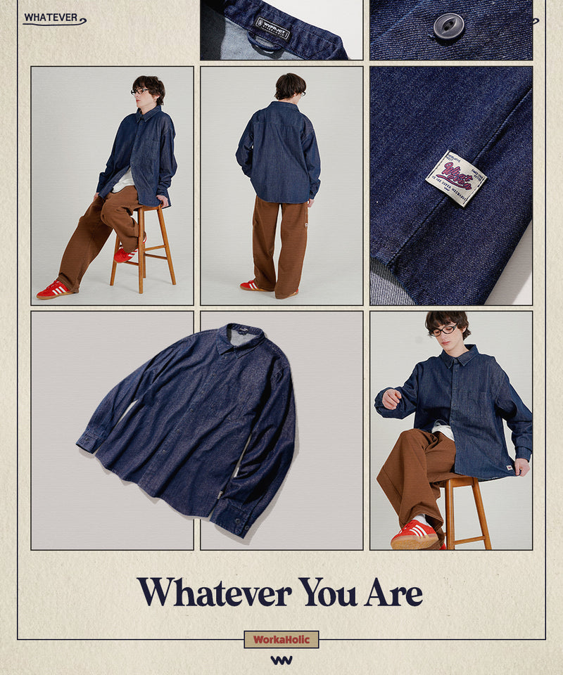ダブルユーブイプロジェクト(WV PROJECT) Berry Denim Shirt 1種 JILS7778