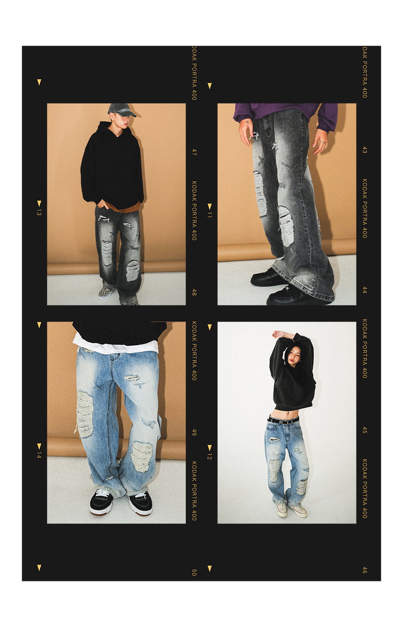 パンチライン(PUNCHLINE) Heavy Destroyed Jeans 2種 JJLP9158