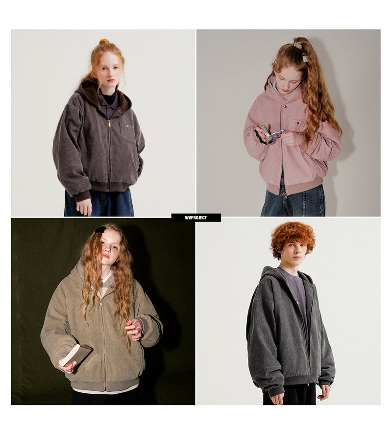 ダブルユーブイプロジェクト(WV PROJECT) Antique Dyeing Corduroy Hooded Jacket 1種 JNOT7741