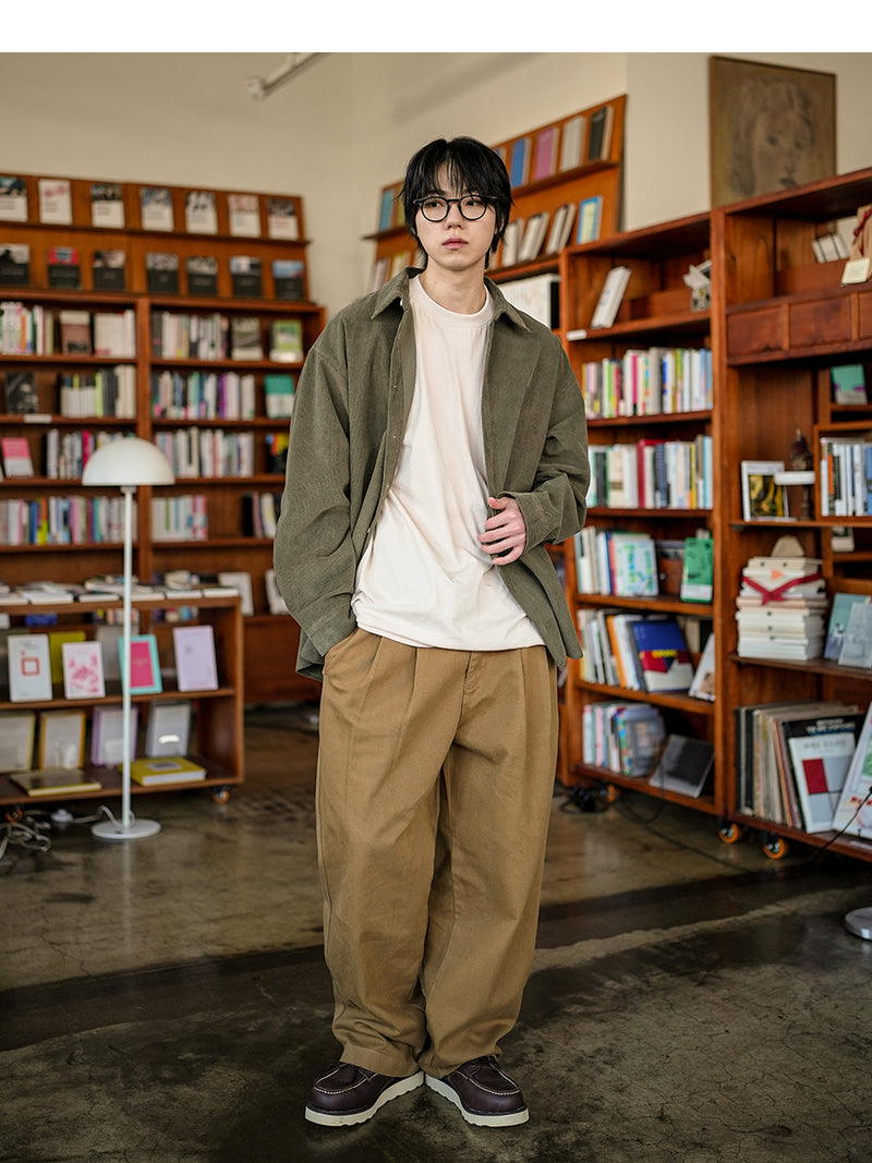 ジェモッ(JEMUT) Saturn Two Tuck Wide Twill Pants 2種 KJLP2606