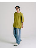 ジェモッ(JEMUT) Ice Two Tuck Washing Wide Denim Pants 1種 SOLP2485