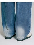 ジェモッ(JEMUT) Ice Two Tuck Washing Wide Denim Pants 1種 SOLP2485