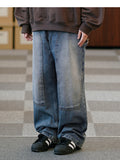 ジェモッ(JEMUT) Hold Double Knee Wide Denim Pants 1種 SOLP2580