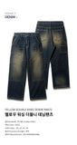 ジェモッ(JEMUT) Yellow Washing Double Knee Denim Pants 1種 SOLP2588