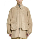 アジョバイアジョ(AJOBYAJO)  Layered Vest Nylon Shirt [BEIGE]