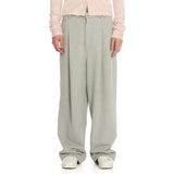 レイブレス(LABELESS) GREY WIDE TUCK SWEAT TROUSERS