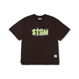 STIGMA(スティグマ) Home Vintage-Like Washed Oversized Short Sleeves T-Shirts Brown