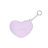 ブラック·パブル(BLACK PURPLE) Adorable Heart Card Holder Keyring (Lavender)