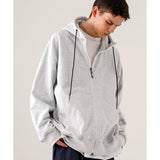 EZKATON (エズカートン) Heavy Loop Neck Up Hood Zip-up whiteoatmeal SHOT6743