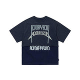 アジョバイアジョ(AJOBYAJO) [PBA] Arch Logo Washed Layered T-Shirt [NAVY]