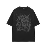 Odd Studio (オッドスタジオ) Grunge Graphic Oversized Fit T-Shirt - black