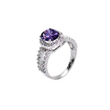 ブラック·パブル(BLACK PURPLE) Gothic Cubic Ring